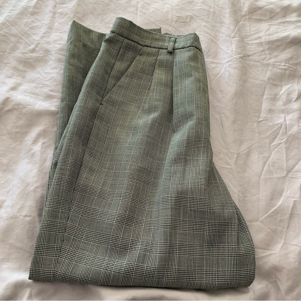 Pendleton Gray Checkered Virgin Wool High Waist P… - image 6